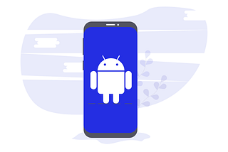 android phone with a robot illustration