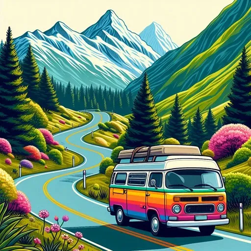 Campervan on a road