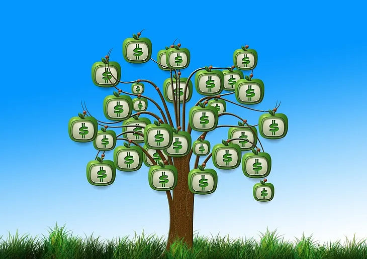 IMAGE: A tree growing money