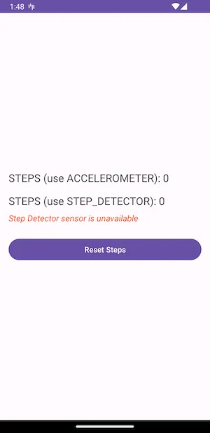 Android Step Detector Using Sensors