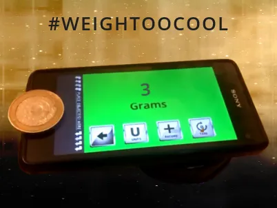 3 grams digital scales app promo art