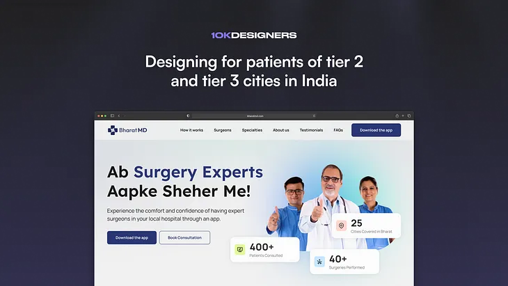 How I redesigned the BharatMD website; A website design case study