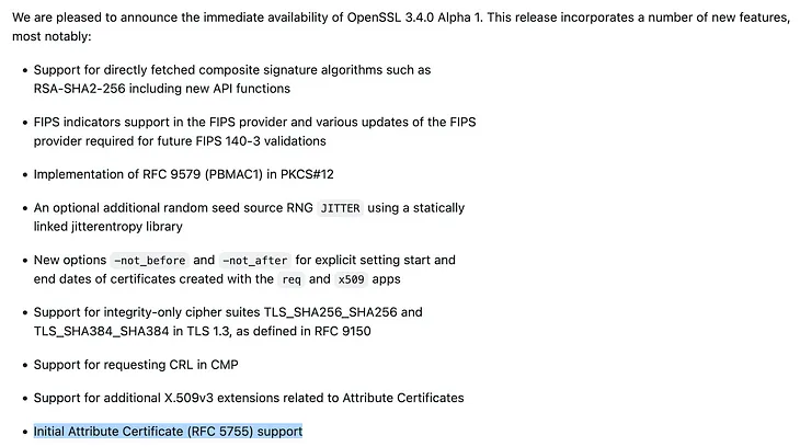 Attribute Certificates