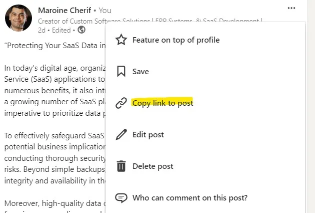 “Save Post to a Collection” on Linkedin: The Feature We All Need