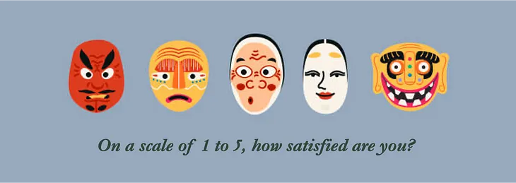 We see a caricature of emotions as 5 faces in a customer satisfaction survey, missing out on an entire vocabulary of feelings, sensitivity, and emotional meaning. (Yeo, 2024)