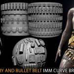 80 military bullet belt Zbrush IMM