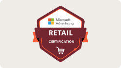 Retail certification badge.