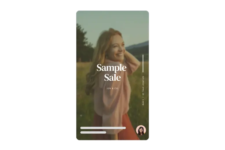 Completed sample sale TikTok video