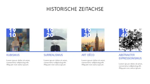 Historische Zeitachse modern-simple