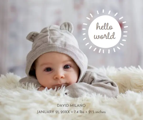 Hello world gray modern-simple