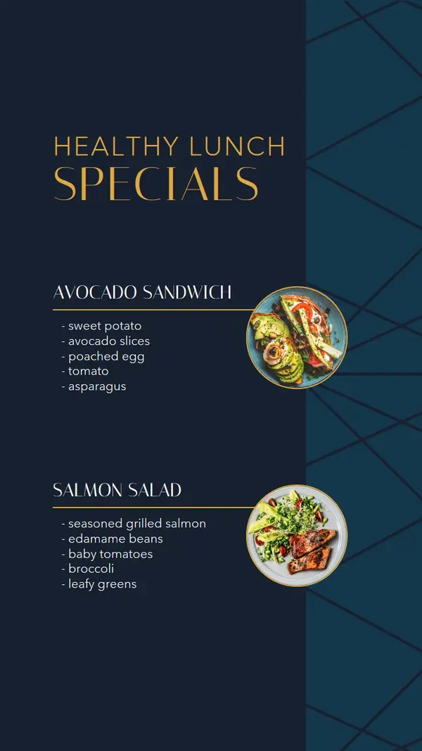 Healthy lunch specials