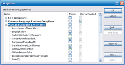 Figure 2 MDAs in the .NET Framework 2.0