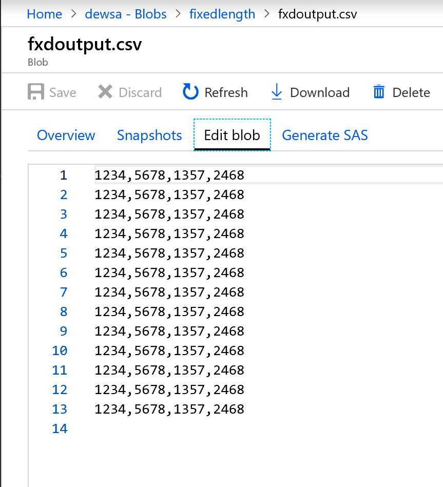 fixed width output