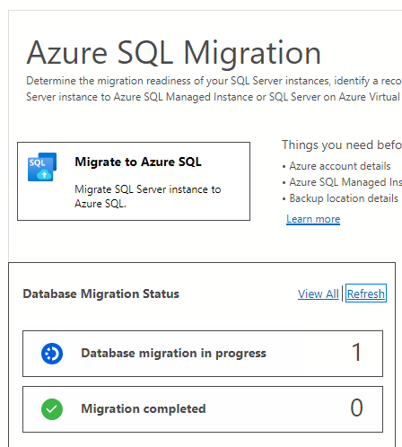 Screenshot of monitor migration dashboard.