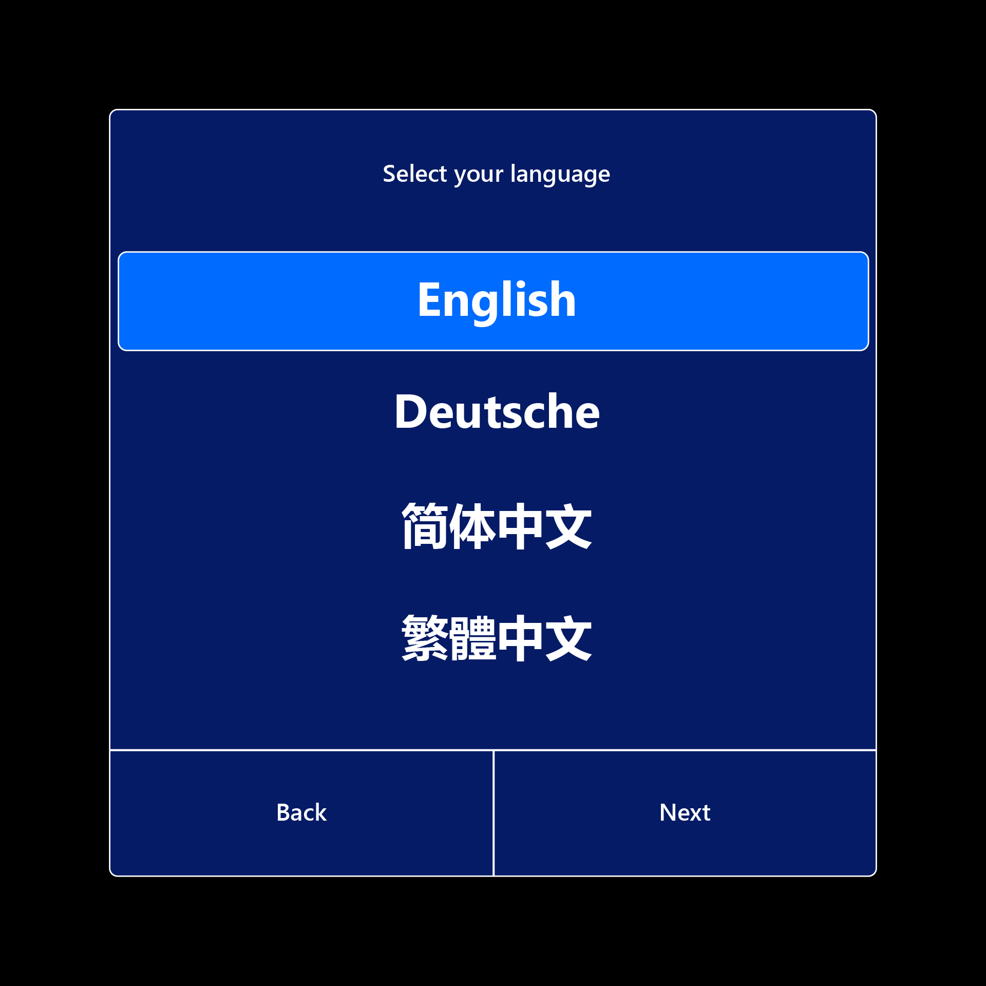 Select language