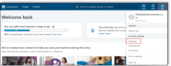 linkedin-learning-integration-navigation-screen