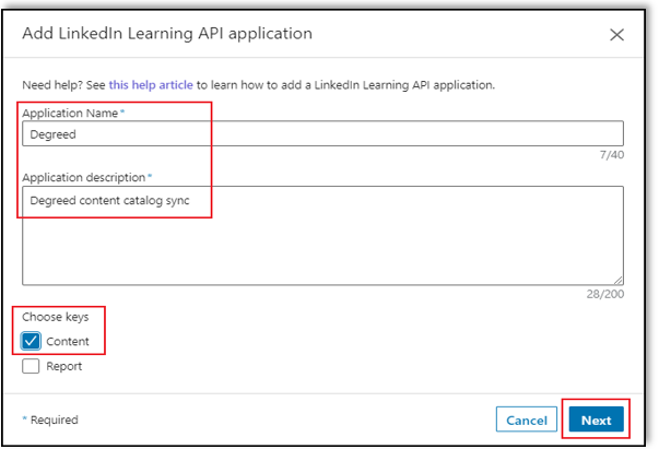 linkedin-learning-api-content-sync-screen