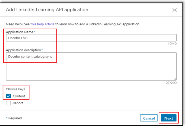 linkedin-learning-api-content-sync-screen