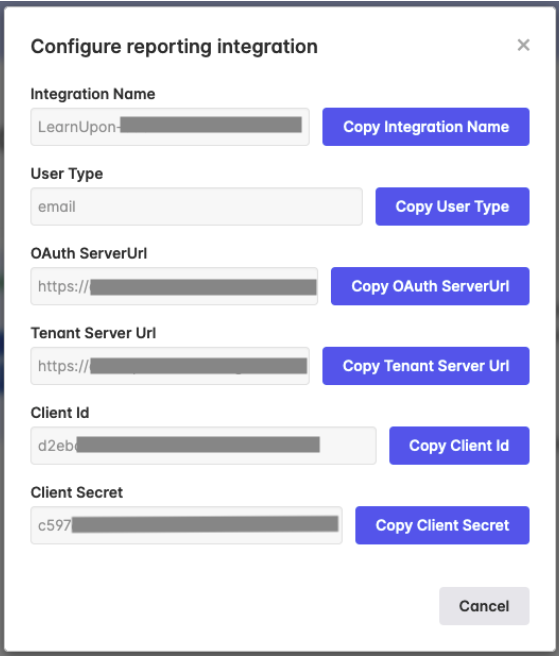 LearnUpon configuration 