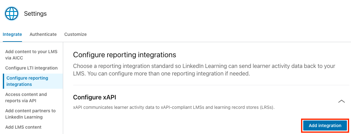 Add xAPI integration