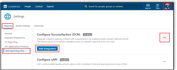 linkedin-learning-add-ocn-integration-screen