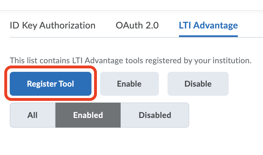 LTI Advantage Register