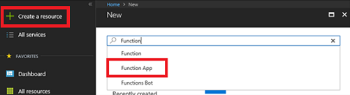 create function app