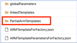 Diagrama da pasta “PartialArmTemplates”.