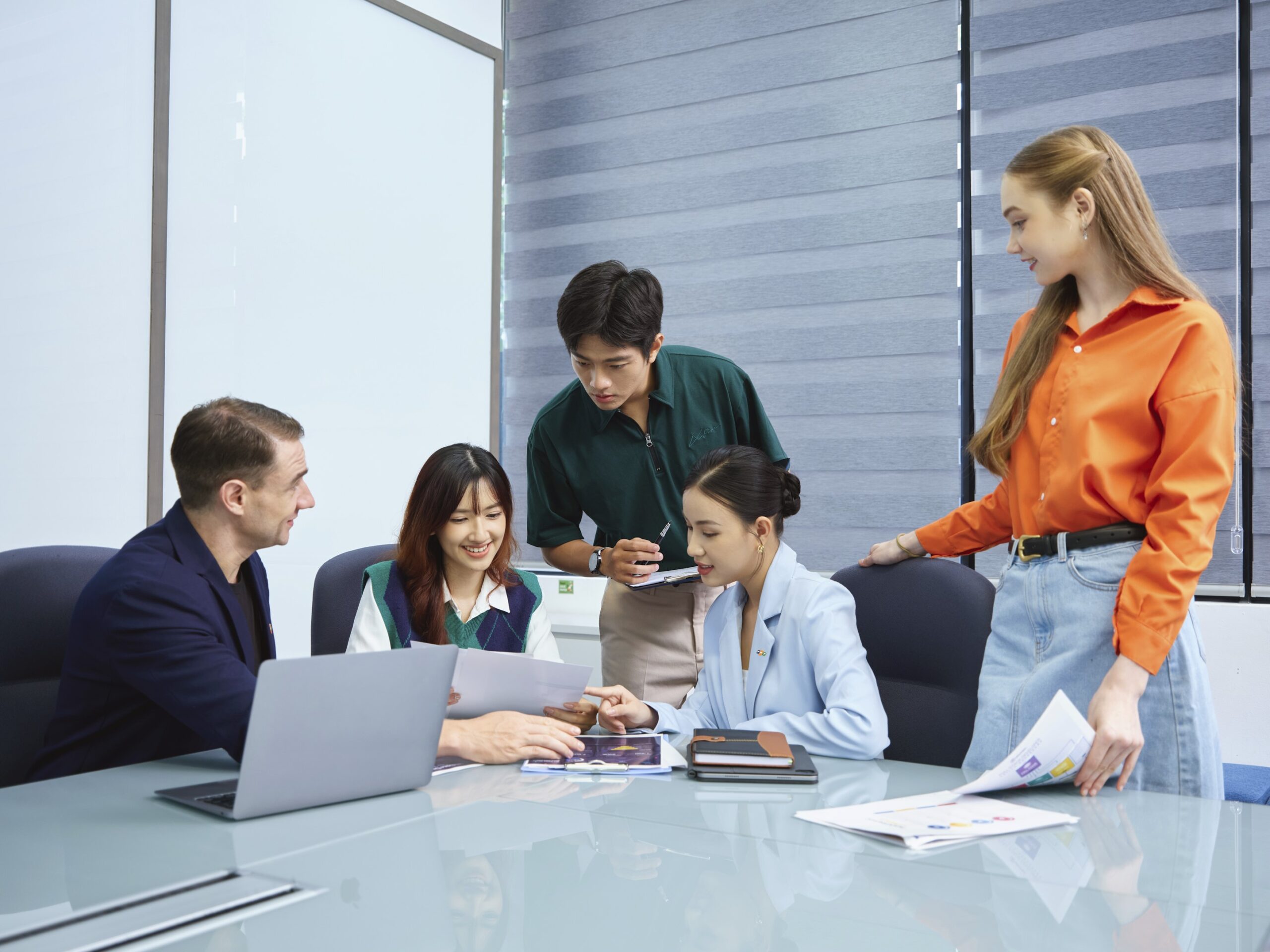 Employees meeting in the office