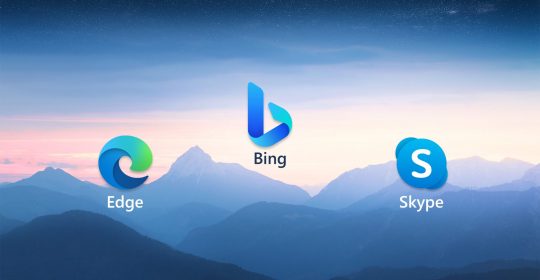 Edge Bing and Skype graphic