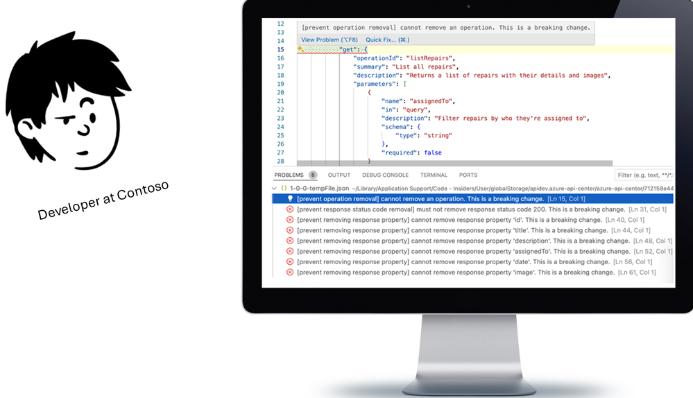 Detect breaking changes with API Center