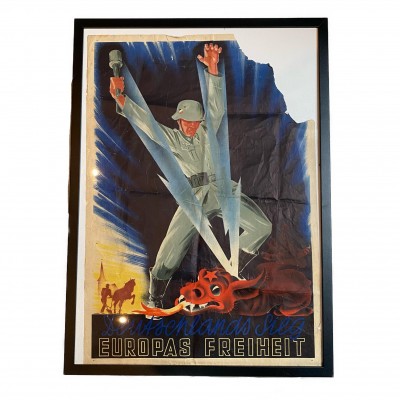 WWII German Propaganda Poster - Vintage German Third Reich Art