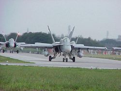 VFA-27 F/A-18C  Taxiing