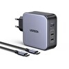 Ugreen Nexode 140 W USB Type-C QC 4.0 PD 3.1 Gan 3 Portlu Hızlı Şarj Cihazı