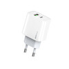 Dvip N30 20W Type-C PD - Usb-A Quick Charger Çift Çıkışlı Beyaz Şarj Aleti Başlığı