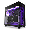 Nzxt H Series H6 Flow RGB 3x120mm RGB (ATX Micro-ATX Mini-ITX) CC-H61FB-R1 Siyah ATX Oyuncu Kasası