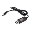 Powermaster PM-6053 5V - 12V 1A USB To DC 5.5 x 2.5 MM Kablo