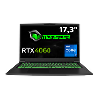 Monster Tulpar T7 V20.8.1 Intel Core i7 12700H 16 GB RAM 1 TB SSD 8 GB RTX 4060 Windows 11 Home  17,3" FHD 144 Hz Oyun Bilgisayarı