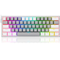 Redragon K617-RGB-GW Fizz RGB Red Switch Kablolu Mekanik Q Klavye Gri-Beyaz