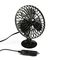 Mega Oto Market Araç İçi 12V Vantuzlu 5.5" 14 CM Mini Fan Vantilatör Pervane Çakmaklık Girişli Tüm Araçlarla Uyumlu