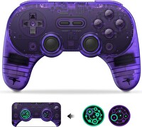 8bitdo Pro 2 Bluetooth Controller Nintendo Switch Kablosuz Transparan Mor Oyun Kolu