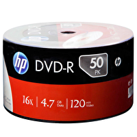 HP DVD-R 4,7GB/120Min 16X 50'li Shrink Paket