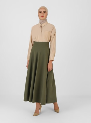 Flared Skirt Khaki