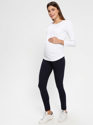 Navy Blue - Maternity Pants - Luvmabelly