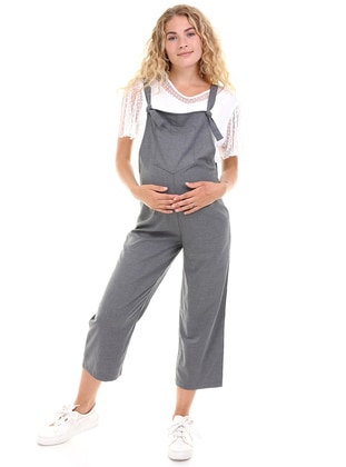 Smoke -  - Sweatheart Neckline - Maternity Pants - Luvmabelly