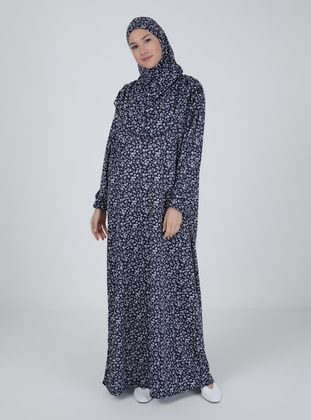 Shawl & Dress Co-Ord Navy Blue