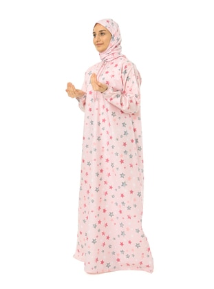 Pink - Multi - Unlined - Modest Dress - OULABI MIR