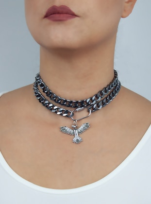 Black - Necklace - Pridza