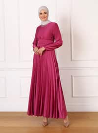 Cherry Color - Modest Evening Dress