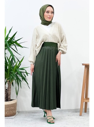 Tesettür Dünyası Khaki Skirt